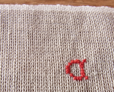 Dの刺繍