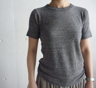 ガーゼTシャツ チャコールグレー